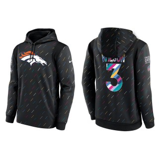 Men's Denver Broncos Russell Wilson Charcoal 2021 NFL Crucial Catch Therma Pullover Hoodie