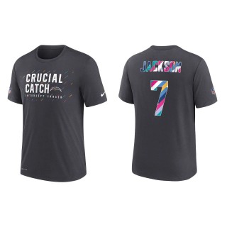 Men's Los Angeles Chargers J.C. Jackson Charcoal 2021 NFL Crucial Catch Performance T-Shirt