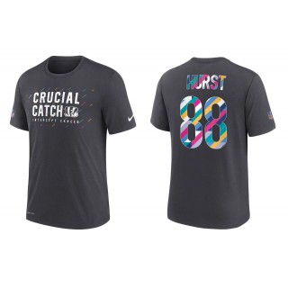Men's Cincinnati Bengals Hayden Hurst Charcoal NFL Crucial Catch T-Shirt