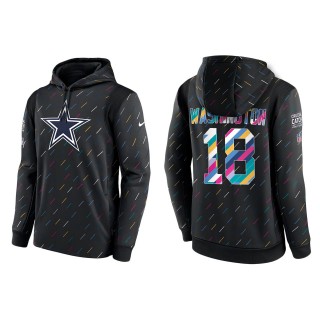 Men's Dallas Cowboys James Washington Charcoal 2021 NFL Crucial Catch Therma Pullover Hoodie