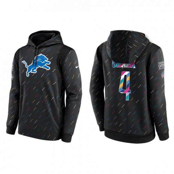 Men's Detroit Lions D.J. Chark Charcoal 2021 NFL Crucial Catch Therma Pullover Hoodie