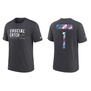 Men's Detroit Lions Jeff Okudah Charcoal 2021 NFL Crucial Catch Performance T-Shirt