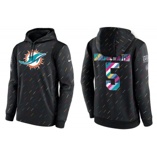 Men's Miami Dolphins Teddy Bridgewater Charcoal NFL Crucial Catch Hoodie
