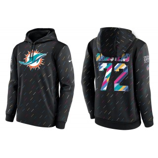Men's Miami Dolphins Terron Armstead Charcoal NFL Crucial Catch Hoodie