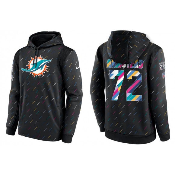 Men's Miami Dolphins Terron Armstead Charcoal NFL Crucial Catch Hoodie