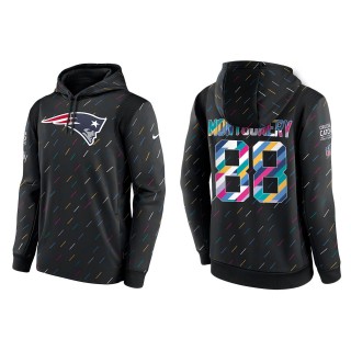 Men's New England Patriots Ty Montgomery Charcoal 2021 NFL Crucial Catch Therma Pullover Hoodie