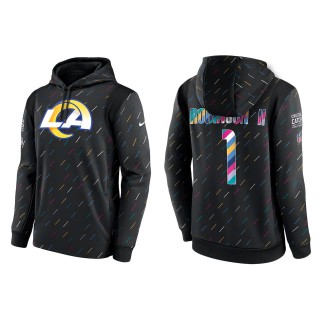 Men's Los Angeles Rams Allen Robinson II Charcoal 2021 NFL Crucial Catch Therma Pullover Hoodie