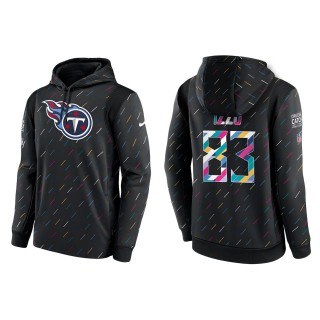 Men's Tennessee Titans Ryan Izzo Charcoal 2021 NFL Crucial Catch Therma Pullover Hoodie