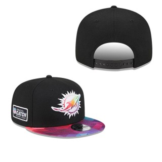 Miami Dolphins Black 2023 NFL Crucial Catch Snapback Hat