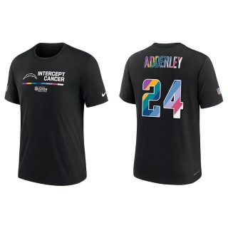 Nasir Adderley Los Angeles Chargers Black 2022 NFL Crucial Catch Performance T-Shirt