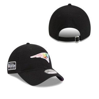 New England Patriots Black 2023 NFL Crucial Catch Adjustable Hat