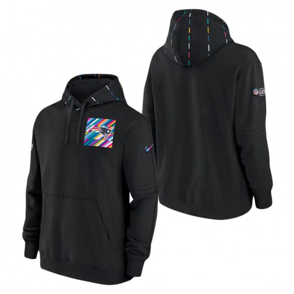 New England Patriots Black 2023 NFL Crucial Catch Club Pullover Hoodie