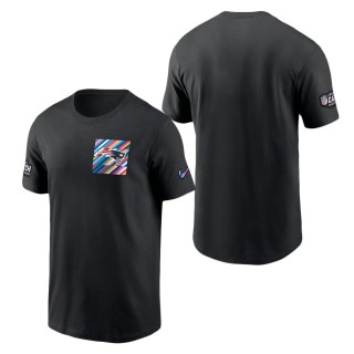 New England Patriots Black 2023 NFL Crucial Catch Sideline Tri-Blend T-Shirt