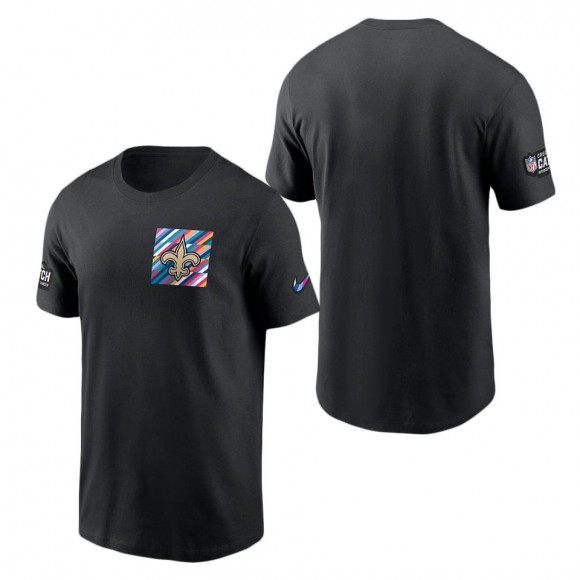 New Orleans Saints Black 2023 NFL Crucial Catch Sideline Tri-Blend T-Shirt