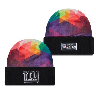 New York Giants Black 2023 NFL Crucial Catch Cuffed Knit Hat