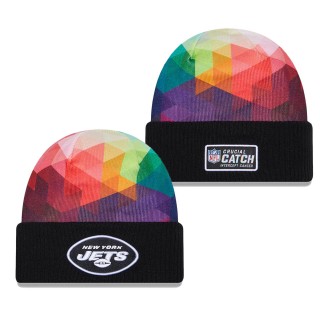 New York Jets Black 2023 NFL Crucial Catch Cuffed Knit Hat
