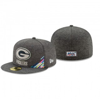 Packers Hat 59FIFTY Fitted Heather Gray 2019 NFL Cancer Catch