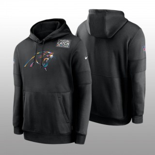 Panthers Hoodie Sideline Performance Black Cancer Catch