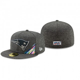 Patriots Hat 59FIFTY Fitted Heather Gray 2019 NFL Cancer Catch