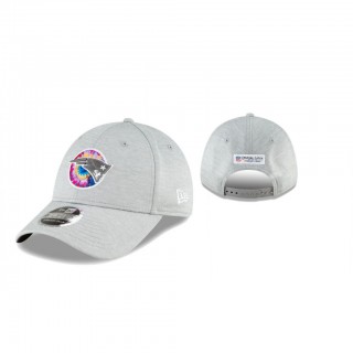 Patriots Hat Coaches 9FORTY Adjustable Heather Gray 2020 NFL Cancer Catch