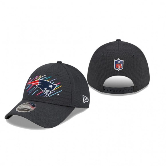 Patriots Hat 9FORTY Adjustable Charcoal 2021 NFL Cancer Catch