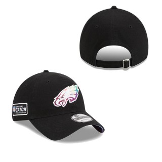 Philadelphia Eagles Black 2023 NFL Crucial Catch Adjustable Hat