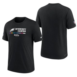 Men's Philadelphia Eagles Black 2022 NFL Crucial Catch Performance T-Shirt