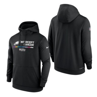 Men's Philadelphia Eagles Black 2022 NFL Crucial Catch Therma Performance Pullover Hoodie