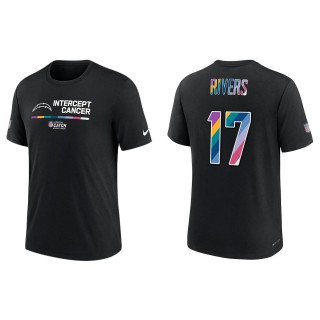 Philip Rivers Los Angeles Chargers Black 2022 NFL Crucial Catch Performance T-Shirt