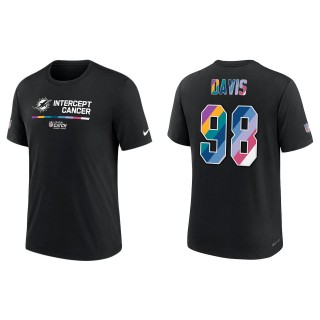 Raekwon Davis Miami Dolphins Black 2022 NFL Crucial Catch Performance T-Shirt