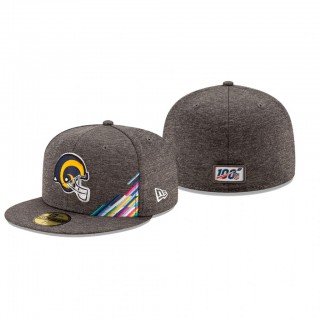 Rams Hat 59FIFTY Historic Logo Fitted Heather Gray 2019 NFL Cancer Catch