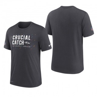 Ravens T-Shirt Performance Charcoal 2021 NFL Cancer Catch