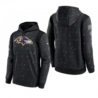 Ravens Hoodie Therma Pullover Charcoal 2021 NFL Cancer Catch