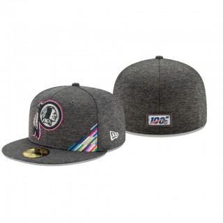 Redskins Hat 59FIFTY Fitted Heather Gray 2019 NFL Cancer Catch