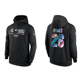 Salvon Ahmed Miami Dolphins Black 2022 NFL Crucial Catch Therma Performance Pullover Hoodie