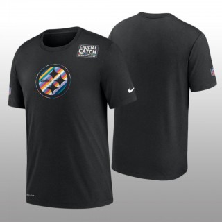 Steelers T-Shirt Sideline Black Cancer Catch
