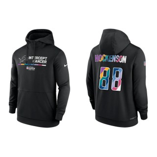 T.J. Hockenson Detroit Lions Black 2022 NFL Crucial Catch Therma Performance Pullover Hoodie