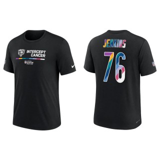 Teven Jenkins Chicago Bears Black 2022 NFL Crucial Catch Performance T-Shirt