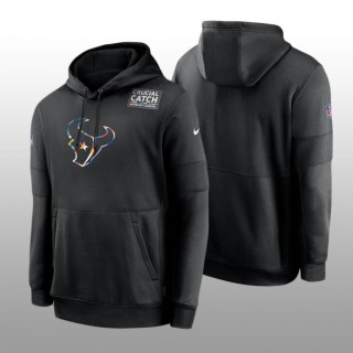 Texans Hoodie Sideline Performance Black Cancer Catch