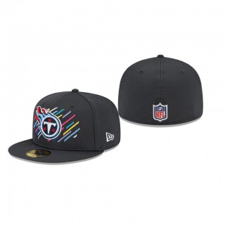 Titans Hat 59FIFTY Fitted Charcoal 2021 NFL Cancer Catch