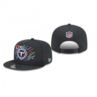 Titans Hat 9FIFTY Snapback Adjustable Charcoal 2021 NFL Cancer Catch