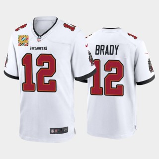 Tom Brady Crucial Catch Captain Patch White Game Jersey