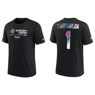 Tua Tagovailoa Miami Dolphins Black 2022 NFL Crucial Catch Performance T-Shirt