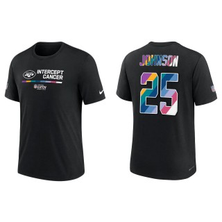 Ty Johnson New York Jets Black 2022 NFL Crucial Catch Performance T-Shirt