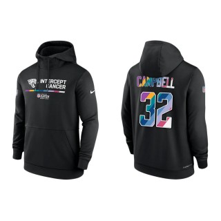 Tyson Campbell Jacksonville Jaguars Black 2022 NFL Crucial Catch Therma Performance Pullover Hoodie