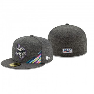 Vikings Hat 59FIFTY Fitted Heather Gray 2019 NFL Cancer Catch