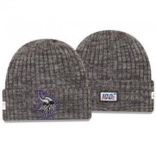 Vikings Knit Hat Cuffed Heather Gray 2019 NFL Cancer Catch