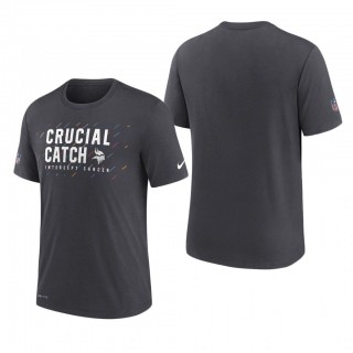 Vikings T-Shirt Performance Charcoal 2021 NFL Cancer Catch