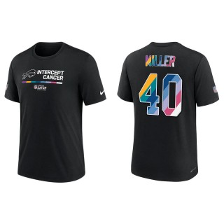 Von Miller Buffalo Bills Black 2022 NFL Crucial Catch Performance T-Shirt