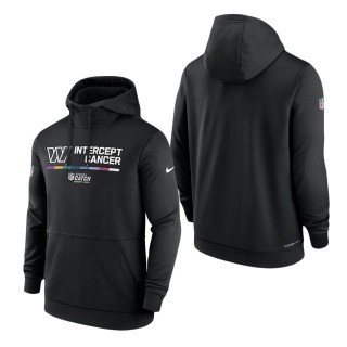 Men's Washington Commanders Black 2022 NFL Crucial Catch Therma Performance Pullover Hoodie